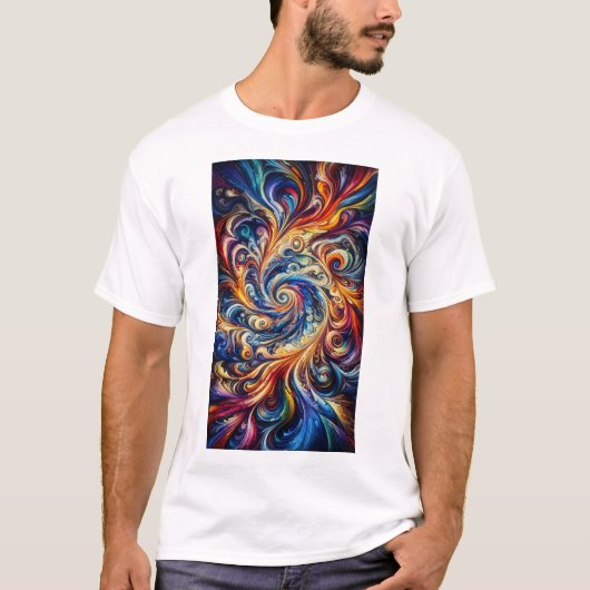 モーショカラフルン抽象芸術アート Tシャツ (正面)