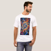 モーショカラフルン抽象芸術アート Tシャツ (正面フル)