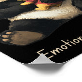 モーショナルサポートパンダかわいいクマを抱えるクマ ポスター (角)