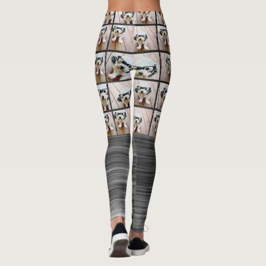 モーショファンキーンと9フォトコラージュ – カラーを編集できる レギンス (裏面)