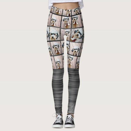 モーショファンキーンと9フォトコラージュ – カラーを編集できる レギンス (正面)