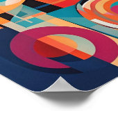 モーションのリズム：抽象芸術ジオメトリ ポスター (角)