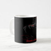 モーションの中のエレガンス 馬 タイポグラフィ コーヒーマグカップ (正面左)