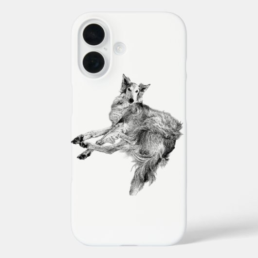 モーションの中の美しさ – シルケンウィンドハウンド Case-Mate iPhoneケース (裏面)