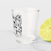 モーションショットガラスの白黒 ショットグラス (右)
