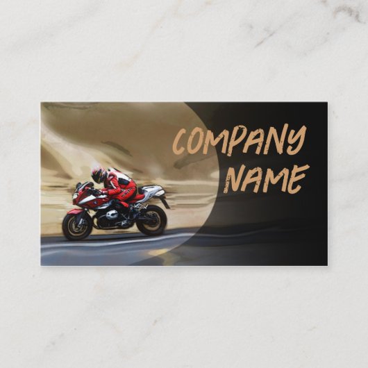 モーションビジネスカードに入ったスポーツバイク 名刺 (正面)