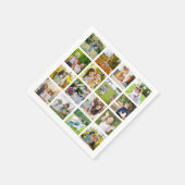 モーションメモリ:カスタマイズ可能な16枚のフォトコラージュ スタンダードカクテルナプキン (角)