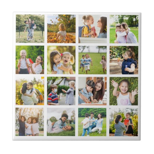 モーションメモリ:カスタマイズ可能な16枚のフォトコラージュ タイル (正面)
