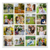 モーションメモリ:カスタマイズ可能な16枚のフォトコラージュ ポスター (正面)