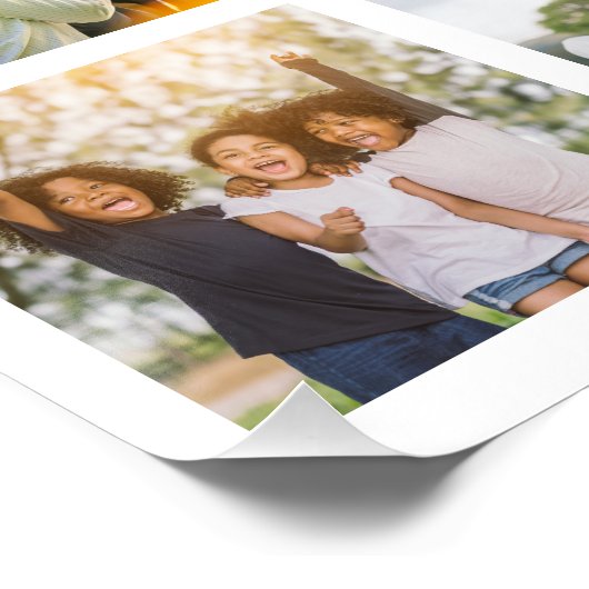 モーションメモリ:カスタマイズ可能な16枚のフォトコラージュ ポスター (コーナー)