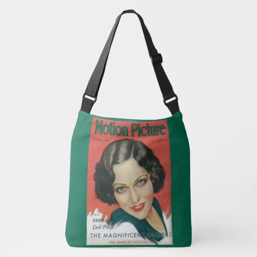 モーション写真1931年2月グロリアスワンソンカバー クロスボディバッグ (正面)