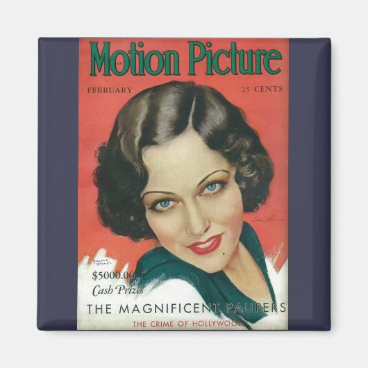 モーション写真1931年2月グロリアスワンソンカバー マグネット (正面)