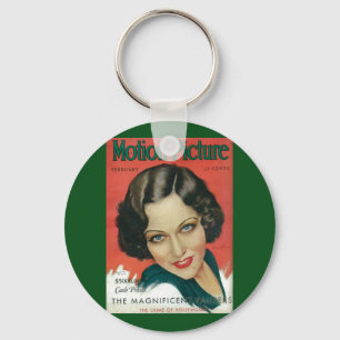 モーション写真1931年2月グロリア·スワンソン·カバー キーホルダー