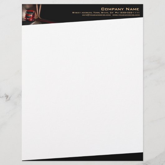 モーション・カンパニーのレターヘッドの赤いトラック レターヘッド (正面)