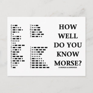 モースを知ってるのか?(Intl Morseコード) ポストカード