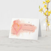 モースコードで「愛してる」 カード (黄色い花)