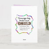 モースコードで「愛してる」スクロール ハート カード (裏面)