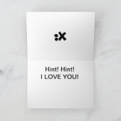 モースコードと口紅のプリントカード「愛してる」 カード (内部)