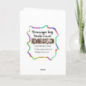 モースコードのハートカード - カスタマイズする カード (裏面)