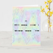 モースコードのハートカード - カスタマイズする カード (黄色い花)