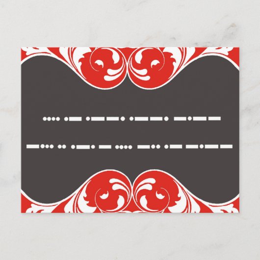 モースコードの誕生日メッセージ2 ポストカード (正面)