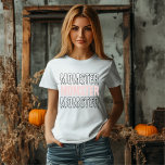モースターピンクハロウィンカワイイ&不気味カワイイ トライブレンドＴシャツ<br><div class="desc">ピンクのハロウィーン女性のTシャツで、このハロウィーンの内の「モスター」を解き放つ！スタイルと少しスプックをミックスするのが好きなママに最適よくはしゃぐで、このおもしろいとデザインは、ソフトピンクのティーにはっきりしたは、スプックなレタリングで"Momster"という言葉を特徴としている。あなたは子供たちとトリックやトリートメント、ハローウィンパーティに参加したかどうか、このシャツはカワイイと不気味の理想的なブレンドである。ハロウィーンの精神をユーモアと愛の塊で抱き締める母親にとって必需品だ。今すぐ手に入れて、ハロウィーンを忘れられない！</div>