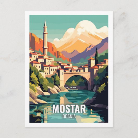 モースターボスニア有名観光地 ポストカード (正面)