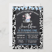 モースブルーカウファーム誕生日 招待状 (正面)