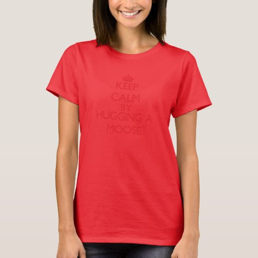 モース保を抱いて落ち着く Tシャツ (正面)