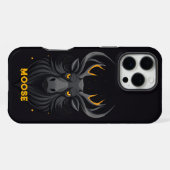 モース怒ブラック iPhoneケース (裏面横)