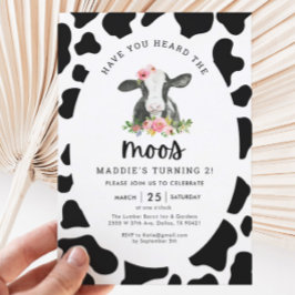 モーズカウガールの女の子の2歳の誕生日を聞いたことがあるか 招待状