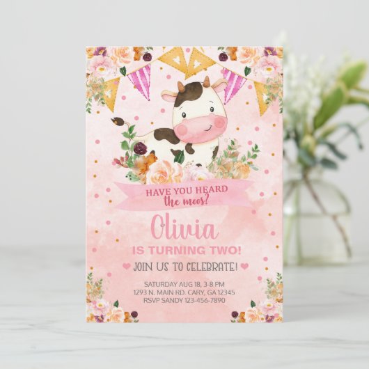 モーズカウガール誕生日招待状を聞いた。 招待状 (スタンド正面)