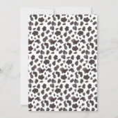 モーズカウズプリント1歳の誕生日 招待状 (裏面)