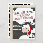 モーズカウボーイの二歳の誕生日の招待を聞いたことがあるか 招待状 (正面/裏面)