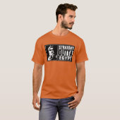 モーズストレートアウトタエジプト白いロゴ Tシャツ (正面フル)