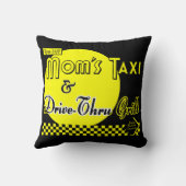 モーズタクシー及びグリルおもしろいレトロ枕 クッション (裏面)