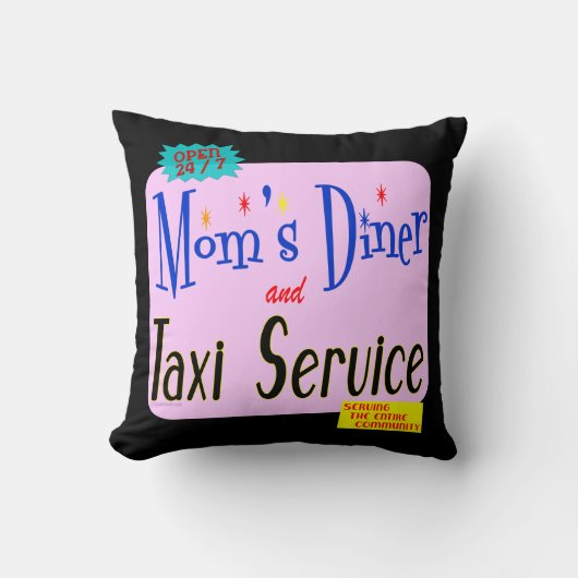 モーズダイナー及びタクシーレトロ枕 クッション (正面)