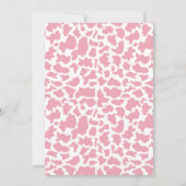 モーズピンクの牛の1歳の誕生日を聞いたことがある 招待状 (裏面)