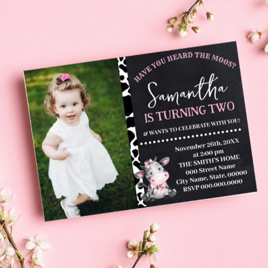 モーズピンクカウズ誕生日 招待状