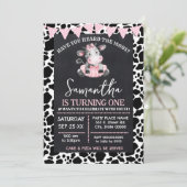 モーズピンクカウバレリーナ誕生日 招待状 (スタンド正面)