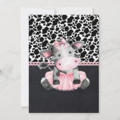 モーズピンクカウバレリーナ誕生日 招待状 (裏面)