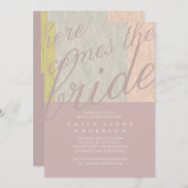 モーズモーズタイポグラフィブライダルシャワー モダン 招待状 (正面/裏面)