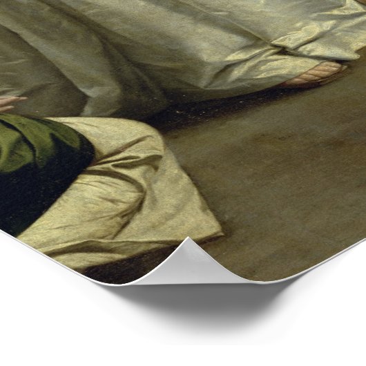 モーセがナイルから救い出された， c.1630 ポスター (角)