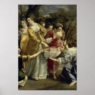 モーセがナイルから救い出された, c.1630 ポスター