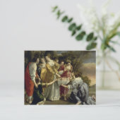 モーセがナイルから救い出された， c.1630 ポストカード (スタンド正面)