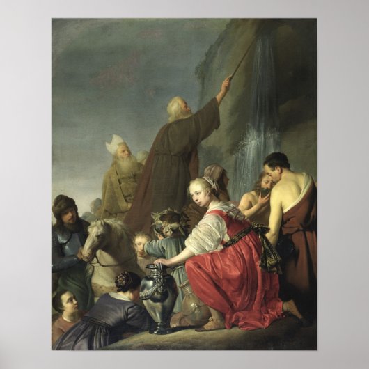 モーセが岩から水を打つ ポスター (正面)