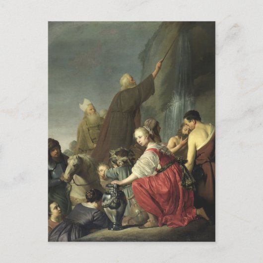 モーセが岩から水を打つ ポストカード (正面)