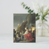 モーセが岩から水を打つ ポストカード (スタンド正面)