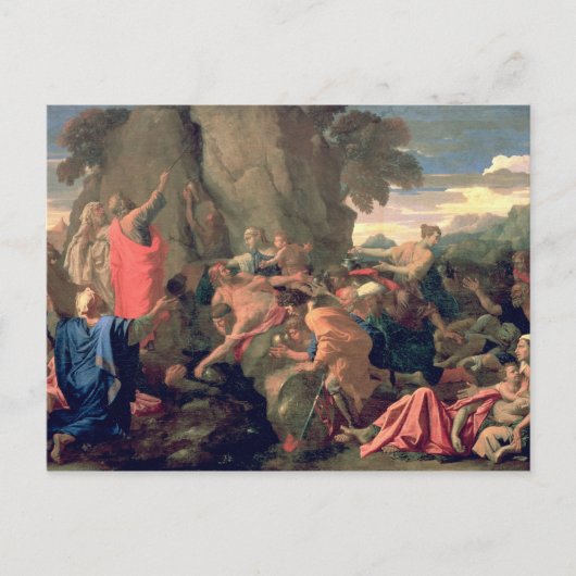 モーセが岩から水を打つ, 1649 ポストカード (正面)