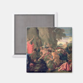 モーセが岩から水を打つ， 1649 マグネット (正面/裏面)